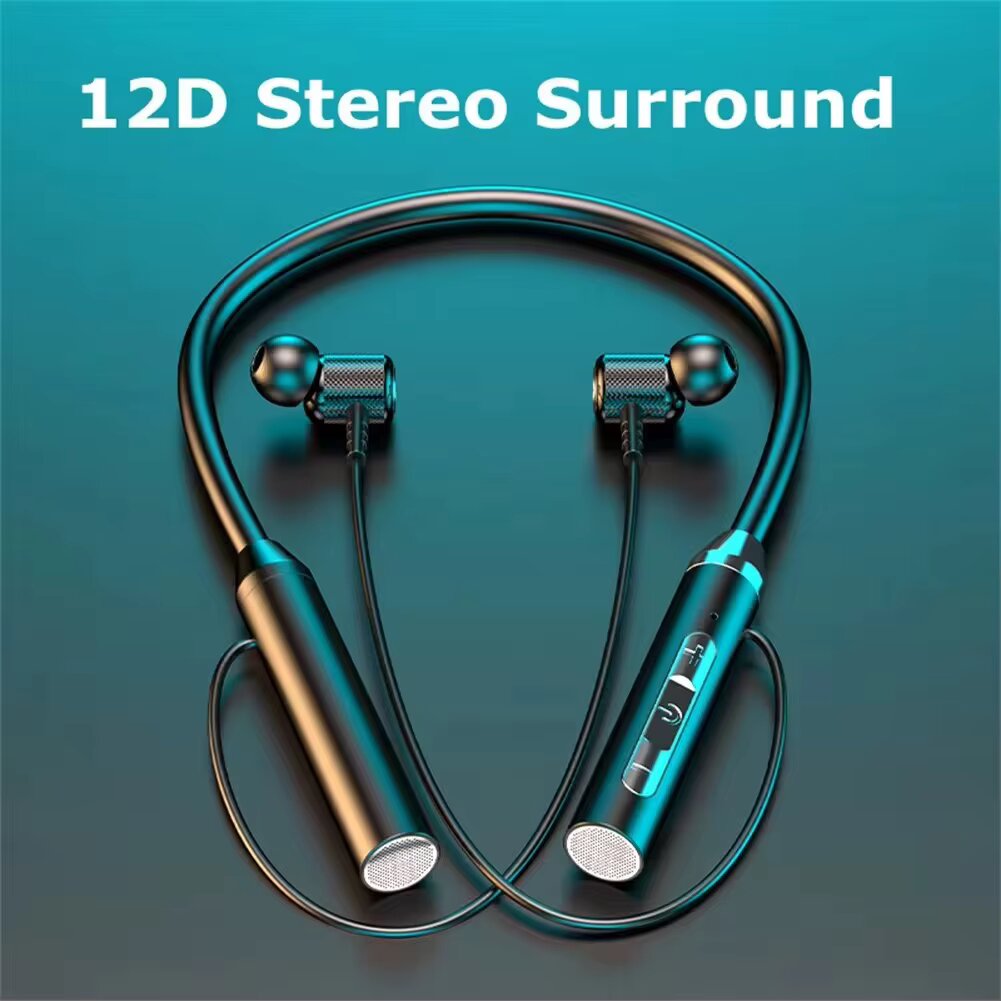 pre-owned Wireless Bluetooth Earphones Neckband Headphones 
