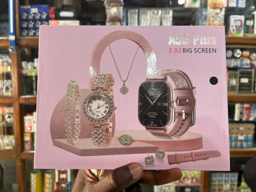 A58 Plus Luxury Smartwatch & Jewelry Gift Set