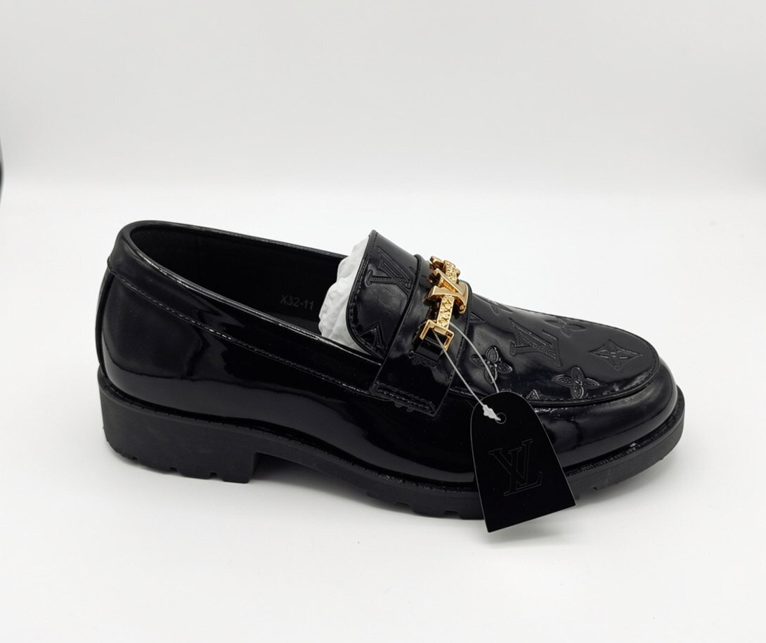 LV Monogram Patent Leather Loafers