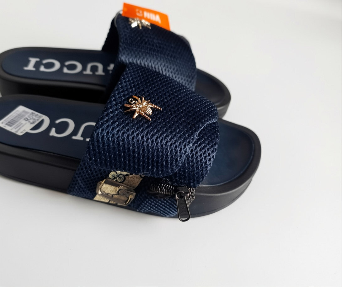 Designer Mesh Embellished Slides